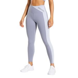 Gymshark Steel Blue Colorblock Full Length Ankle High Waist Athletic Leggings